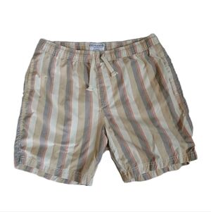 Mens Free Planet Striped Cotton Blend Pull On Shorts 7" Inseam, Drawstring